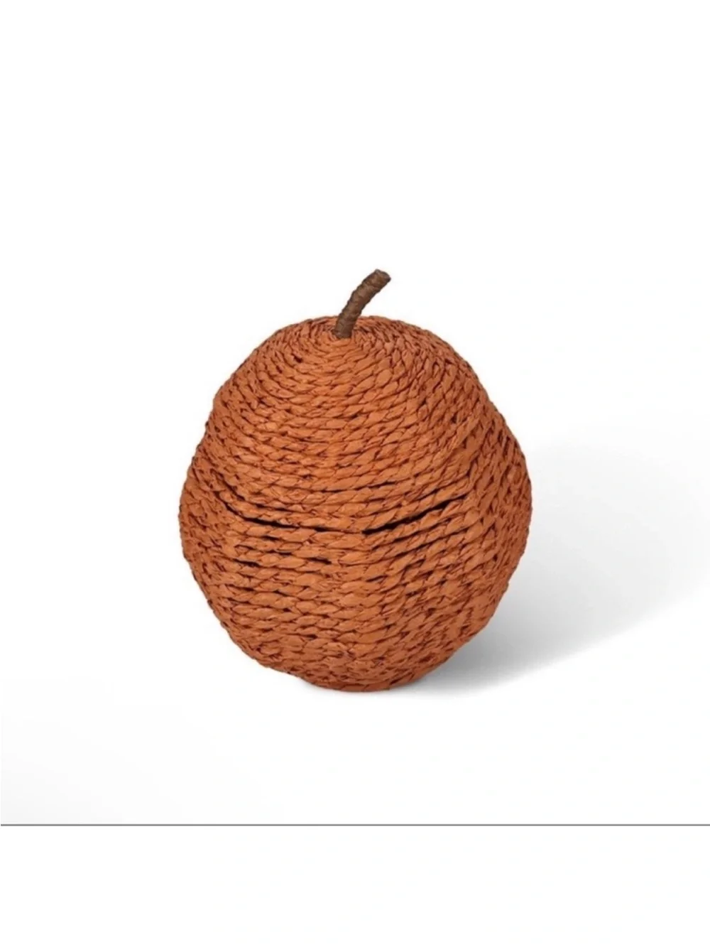** SET OF 2** Orange Wicker Pumpkin Basket w/ Lid Basket Pumpkin Target Bullseye